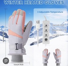 Heated Ski Gloves USB Electric