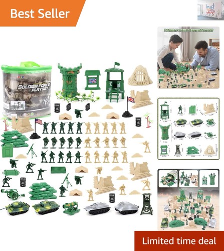 Complete 100 pcs military toy - pcs,