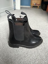 Rhinegold Young Rider Comfey Classic Black Patent Leather Jodhpur Boots - Size 4