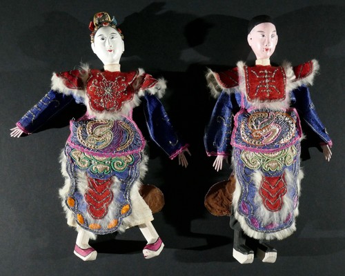 Pair vintage chinese opera - pair,