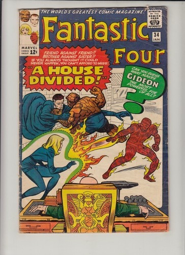Fantastic four vg marvel - #34,