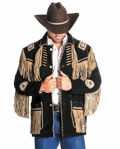 Mens western cowboy - , suede