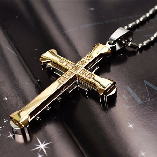 New male crystal cross jesus - male,