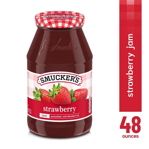 Smucker strawberry jam 48 - strawberry, jam,