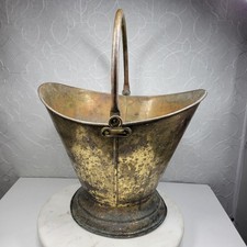 Vintage Brass Coal Scuttle