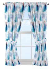 Disney Frozen Magic Winter 63" Decorative Curtain/Drapes 4-Piece Set (2 Panel...