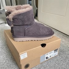 UGG Purple (Nightfall Suede) Naveah Mini Bow Boot UK 4.5 BRAND NEW