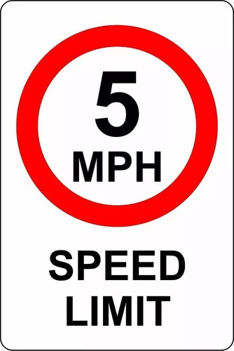 Metal sign mph speed - sign, 5