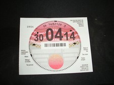 TAX DISC WITH SELVEDGE