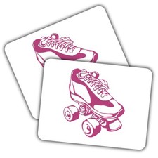 2x Vinyl Sticker Roller Skates Boots Retro 80's Disco #56112