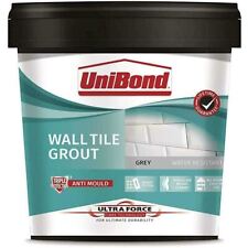UniBond UF Anti-Mould Wall Tile Grout 1.38kg Ready Mixed Waterproof 3.2 m2 Grey