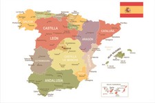 Spain Spanish Map Poster
