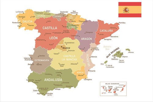 Spain spanish map - spain,