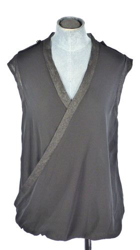 Oasis black blouse surplice - black,