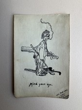 Antique 1916 Pen Ink Cartoon