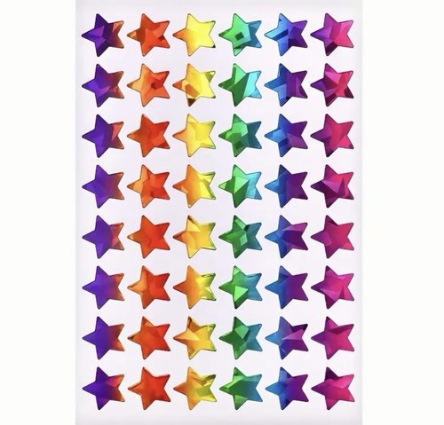 Rainbow star stickers sheet - rainbow,