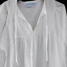 70’s Vintage Beth Brett Bluestocking Nightgown, Cotton Wool Blend Size Small