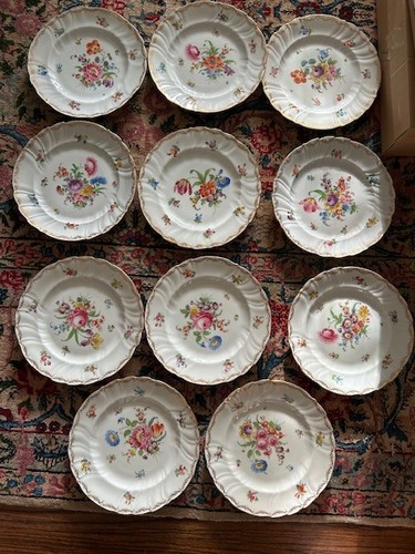 Antique dresden flower gold - antique,