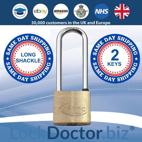 Asec gold long shackle - asec, solid