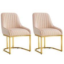 Padded Velvet Dining Room Chairs Luxury Black Or Cream With Gold Dining Chairs