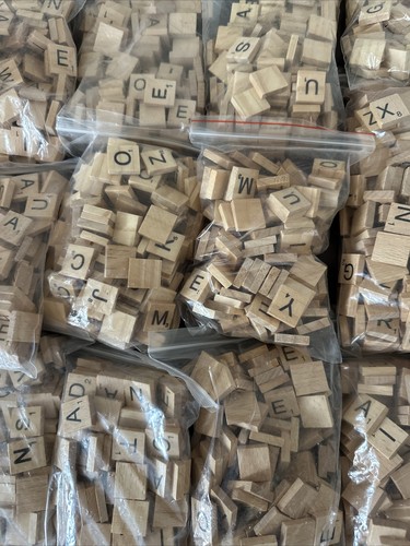 Wooden scrabble tiles 100 - wooden,