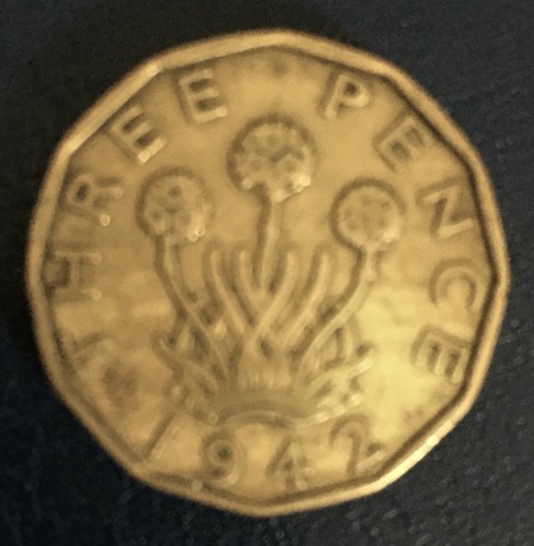Three pence coin 1942 - three,