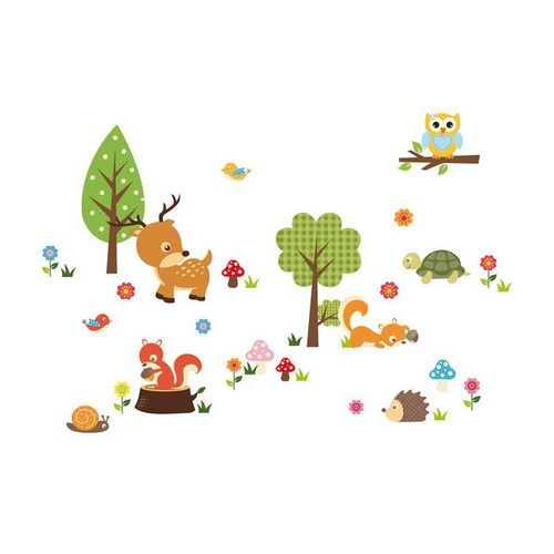 Forest animal owl wall - forest,