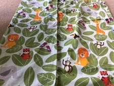 John Lewis Kids Childrens Blackout Curtains -Lion Tiger Monkey Zebra-54”D-62” W