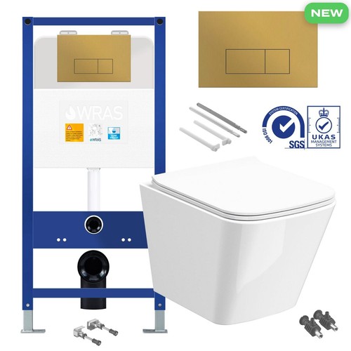 Square rimless wall - rimless, hung