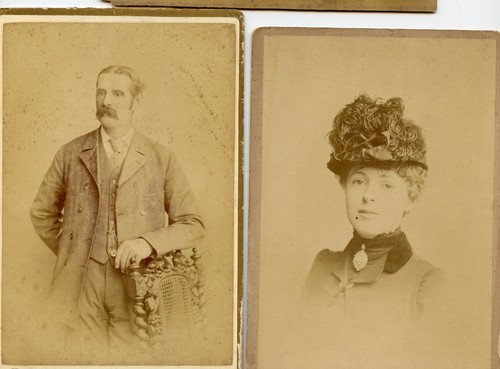 Cabinet cards portraits - 3, cards,