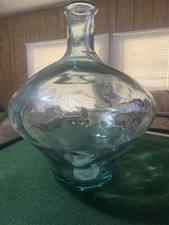 Vintage Hand Blown Green Glass