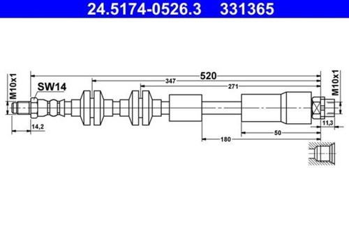 Brake hose ate fits - bmw, z4
