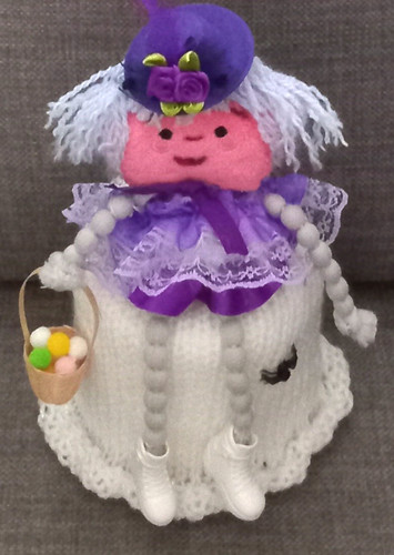 Knitted toilet roll cover - knitted,