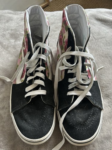 Vans black and floral - black,