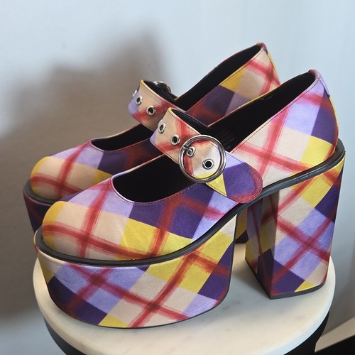 Delias plaid platform mary - delias,