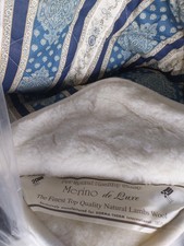 NEW  MERINO DE LUXE NATURAL LAMBS WOOL SLEEPING BAG   160X200 single size