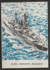 BARRATT-NAVAL SHIPS 1939 (PLAIN BACK)-#05- HMS BARHAM