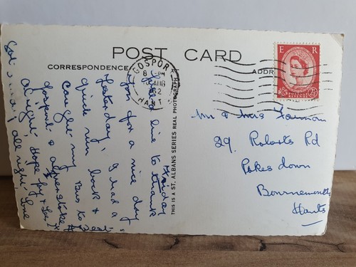 Geneaology postcard fairman - postcard,