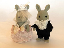 Sylvanian Families, original vintage, Rabbit Wedding Set
