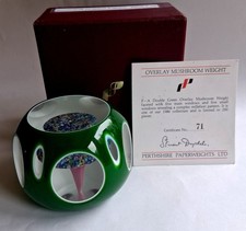 Perthshire Double Overlay Mushroom Paperweight