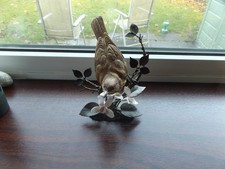 Royal Worcester Finest Quality British Birds on Bronze - Thrush - Amazing Detail