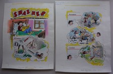 Dandy Book 1995 Smasher Original Comic Artwork Two Pages Brian Walker
