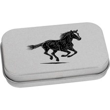 'Horse Running ' Metal Hinged