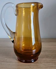 Vintage Amber Glass Jug. Small