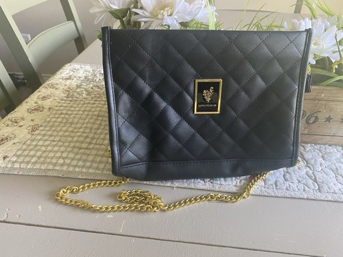 Black and gold younique bag - black,