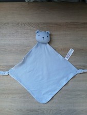George Asda Blue  Teddy Bear baby Comforter Soother NWOT
