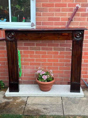Vintage wooden fire surround - wooden,