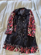 Coat Winter Ladies L Designer Lovely Colourful Wool Pockets