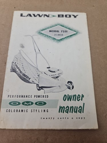 Vintage lawn boy owner manual - boy,