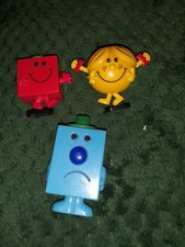 3 Mr Men Plasic Toys